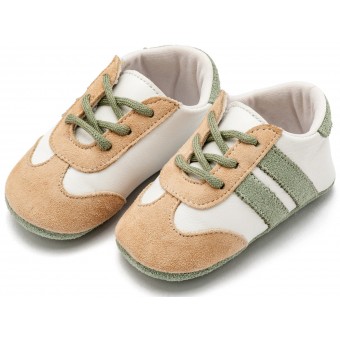 Τρίχρωμο Δετό Δερμάτινο Sneakers