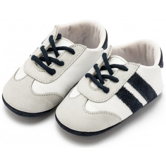 Τρίχρωμο Δετό Δερμάτινο Sneakers