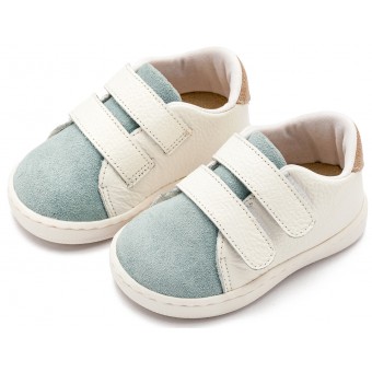 Sneakers  Διπλή Μπαρέτα Χρατς από Δέρμα και Ύφασμα