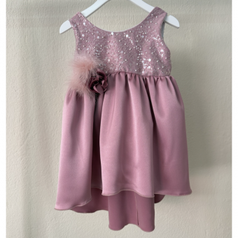 Φόρεμα Dusty Pink με παγιέτες