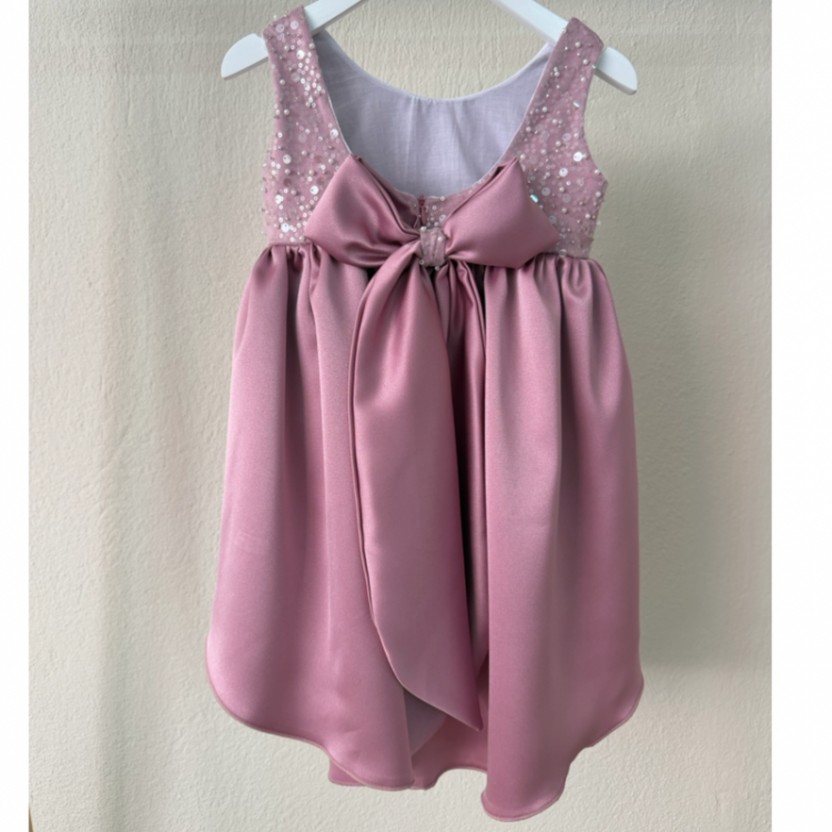 Φόρεμα Dusty Pink με παγιέτες
