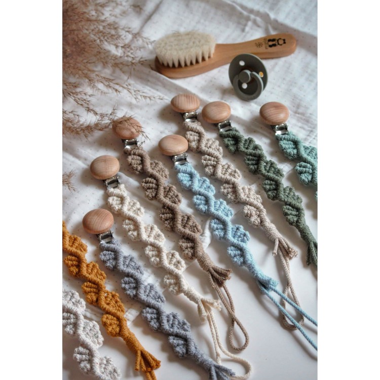 Macrame Clip Πιπίλας Leaves