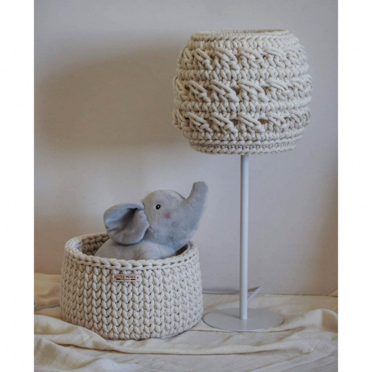 Επιτραπέζιο Πλεκτό Φωτιστικό Cream