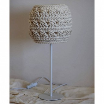 Επιτραπέζιο Πλεκτό Φωτιστικό Cream