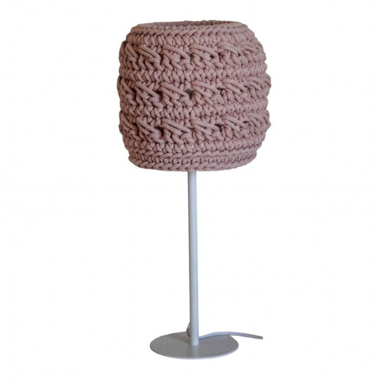 Επιτραπέζιο Πλεκτό Φωτιστικό Pastel Pink