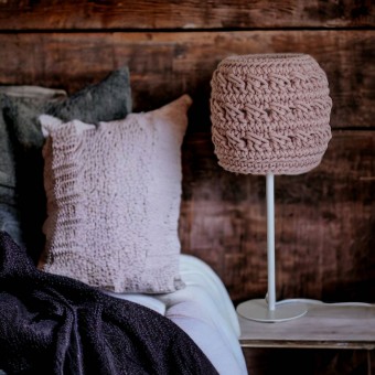 Επιτραπέζιο Πλεκτό Φωτιστικό Pastel Pink