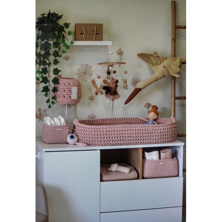 Επιτραπέζιο Πλεκτό Φωτιστικό Pastel Pink