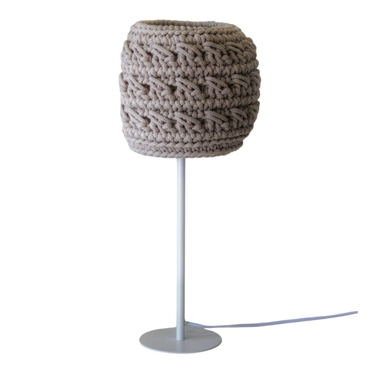 Επιτραπέζιο Πλεκτό Φωτιστικό Warm Beige