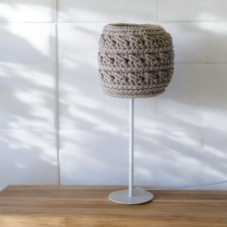 Επιτραπέζιο Πλεκτό Φωτιστικό Warm Beige