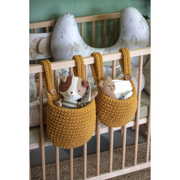 Κρεμαστό Καλάθι Αποθήκευσης Mustard