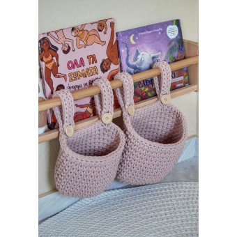 Κρεμαστό Καλάθι Αποθήκευσης Pastel Pink