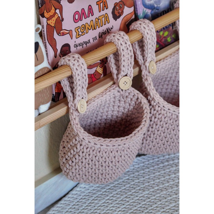 Κρεμαστό Καλάθι Αποθήκευσης Pastel Pink