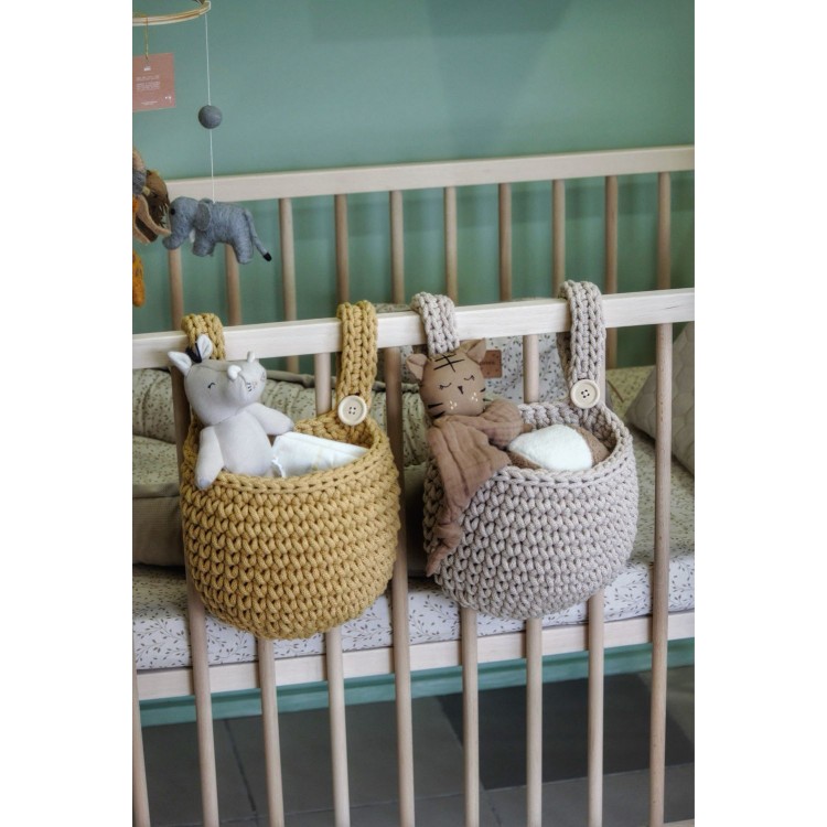 Κρεμαστό Καλάθι Αποθήκευσης Warm Beige