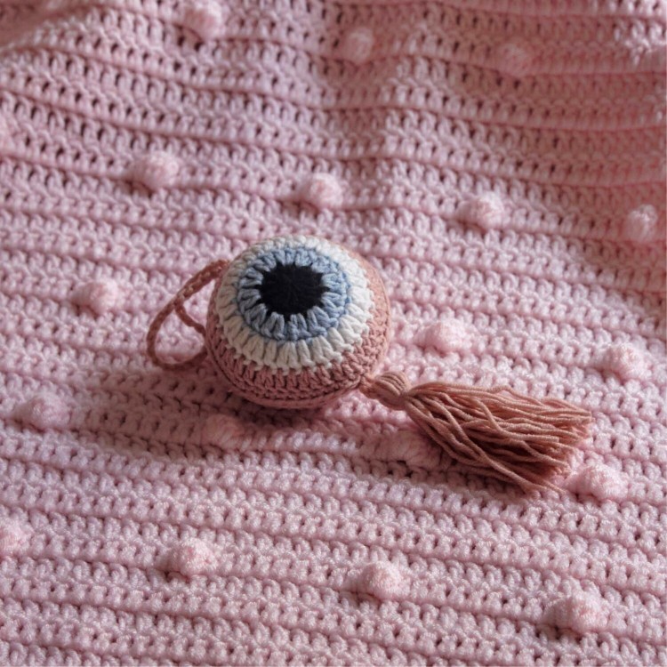 Πλεκτό Ματάκι Powder Pink