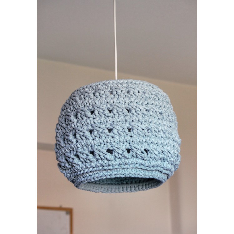 Πλεκτό Καπέλο Φωτιστικού Οροφής Baby Blue