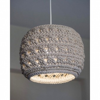 Πλεκτό Καπέλο Φωτιστικού Οροφής Beige