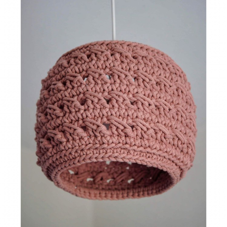 Πλεκτό Καπέλο Φωτιστικού Οροφής Blush