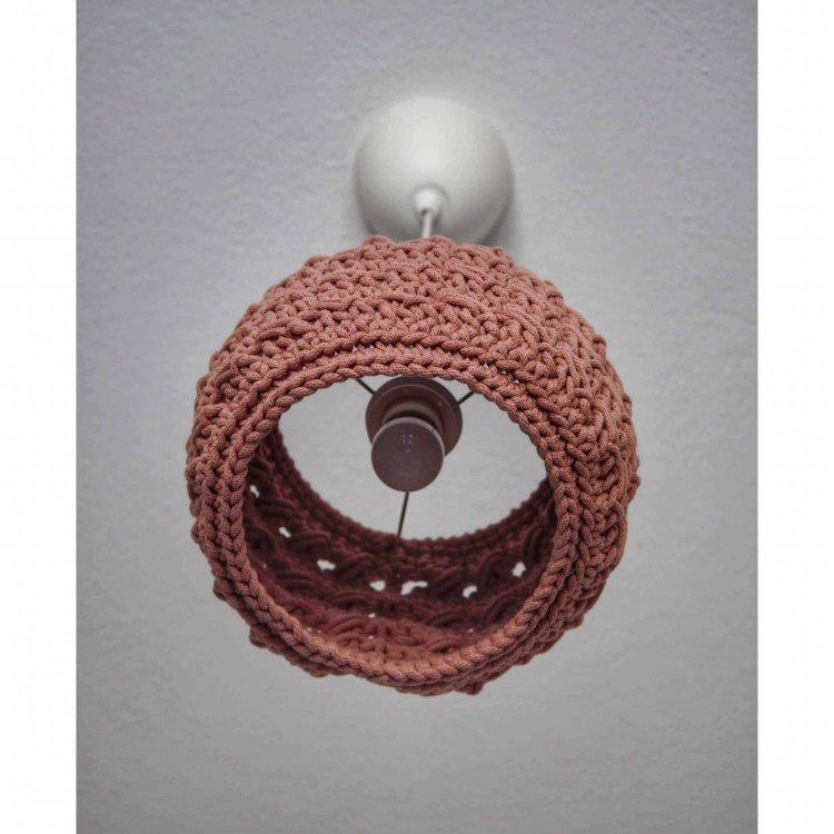 Πλεκτό Καπέλο Φωτιστικού Οροφής Blush