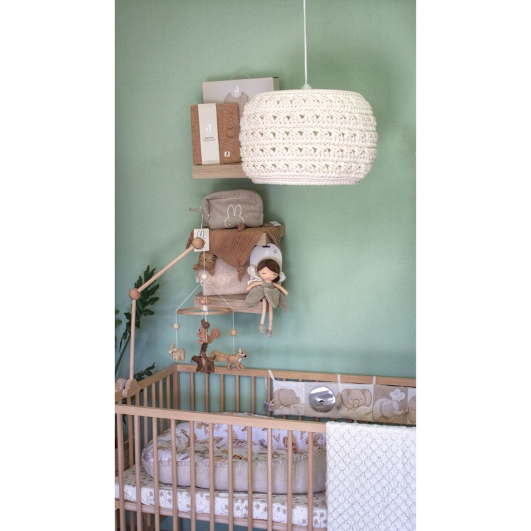 Πλεκτό Καπέλο Φωτιστικού Οροφής Cream