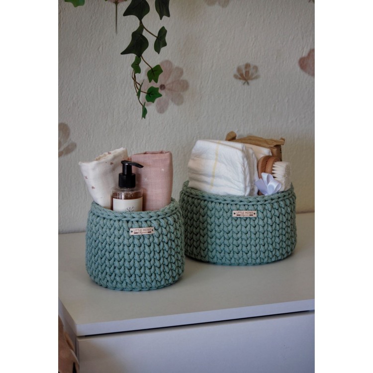 Στρογγυλά Καλάθια Οργάνωσης Βρεφικών Καλλυντικών Mint