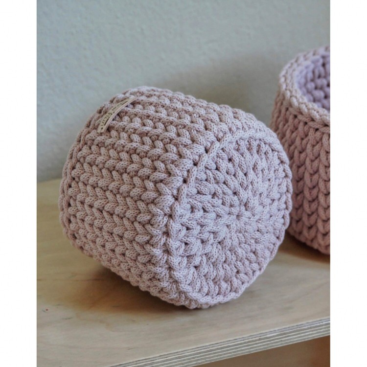 Στρογγυλά Καλάθια Οργάνωσης Βρεφικών Καλλυντικών Pastel Pink