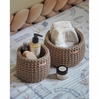 Στρογγυλά Καλάθια Οργάνωσης Βρεφικών Καλλυντικών Sand