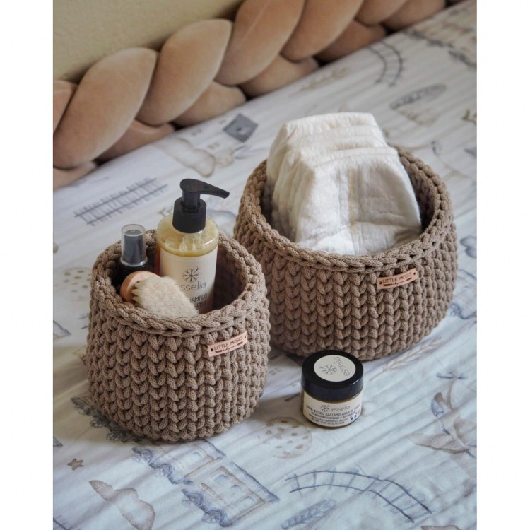 Στρογγυλά Καλάθια Οργάνωσης Βρεφικών Καλλυντικών Sand