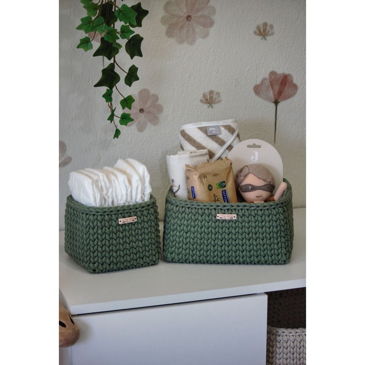 Τετράγωνο Καλάθι Οργάνωσης Βρεφικών Καλλυντικών Eucalyptus