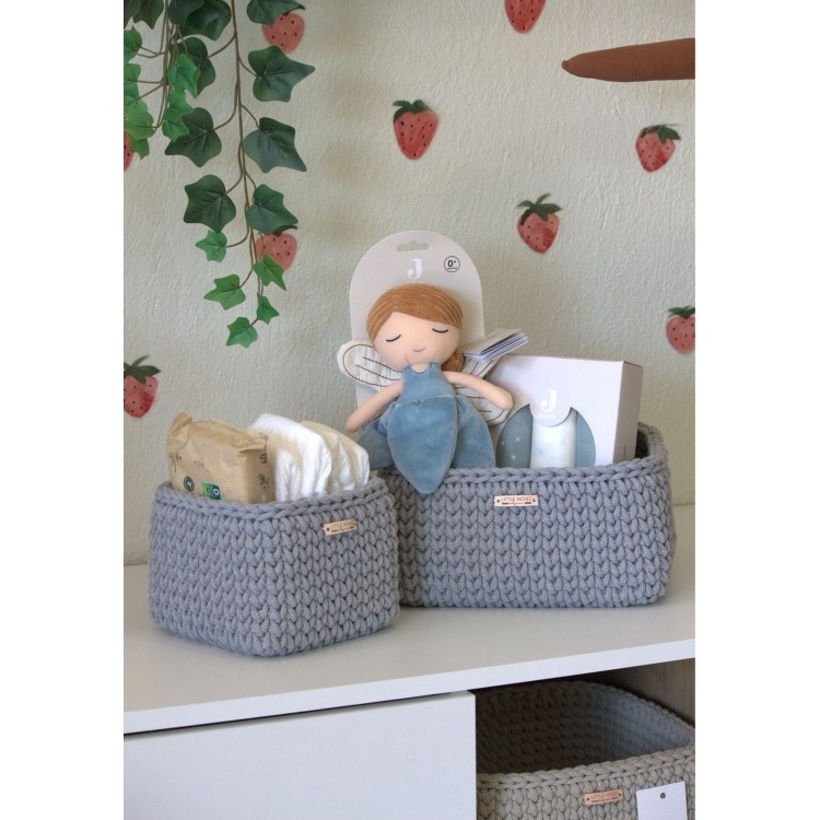 Τετράγωνο Καλάθι Οργάνωσης Βρεφικών Καλλυντικών Grey