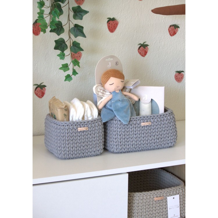 Τετράγωνο Καλάθι Οργάνωσης Βρεφικών Καλλυντικών Grey