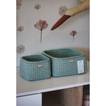 Τετράγωνο Καλάθι Οργάνωσης Βρεφικών Καλλυντικών Mint