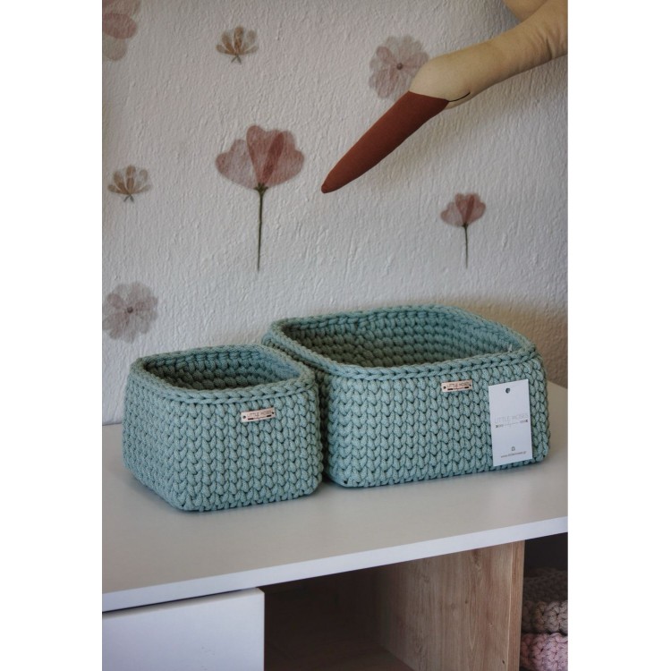 Τετράγωνο Καλάθι Οργάνωσης Βρεφικών Καλλυντικών Mint