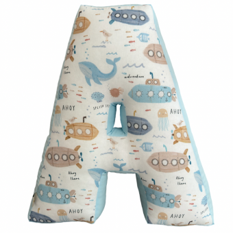 Βαμβακερό μαξιλάρι μονόγραμμα