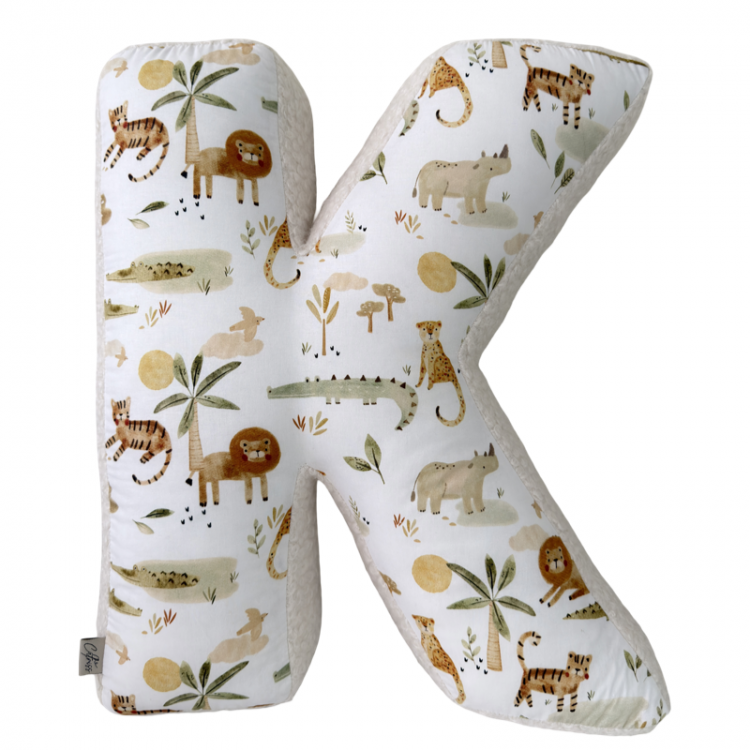 Mαξιλάρι μονόγραμμα με μπουκλέ