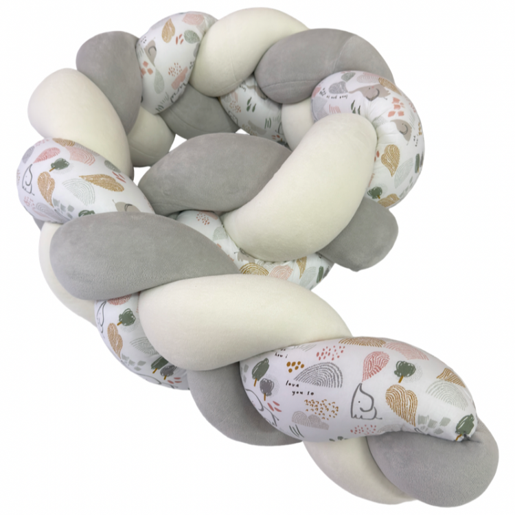 Πλεξούδα Προστατευτικό Κρεβατιού Μωρού